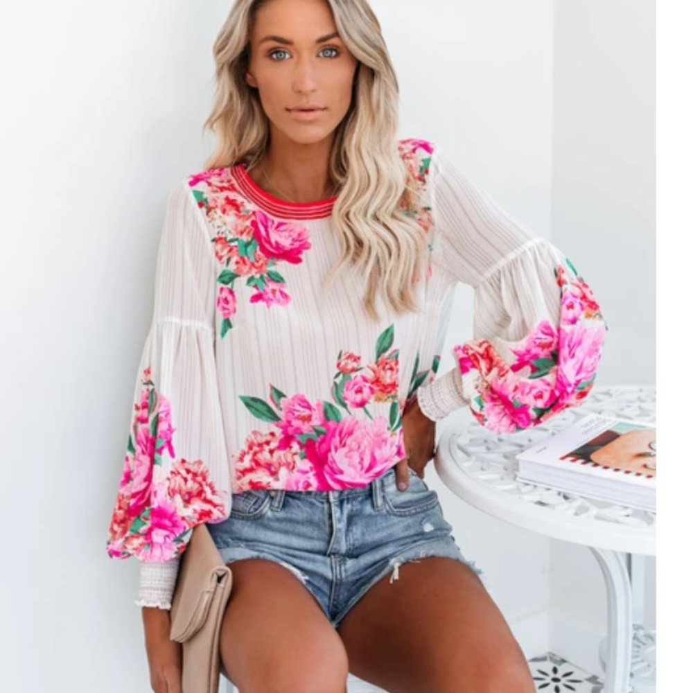 MEREDITH Floral Blouse